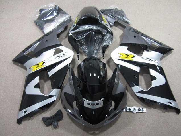 2001-2003 Black White Suzuki GSXR600 Motorbike Fairing Kits UK Factory 2001-2003 Black White Suzuki GSXR600 Motorbike Fairing Kits UK Factory