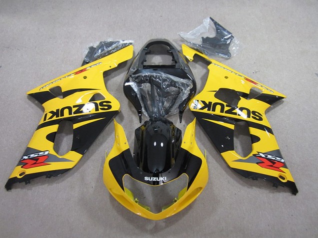 2001-2003 Yellow Black Suzuki GSXR600 Motorcycle Fairings Kits UK Factory 2001-2003 Yellow Black Suzuki GSXR600 Motorcycle Fairings Kits UK Factory