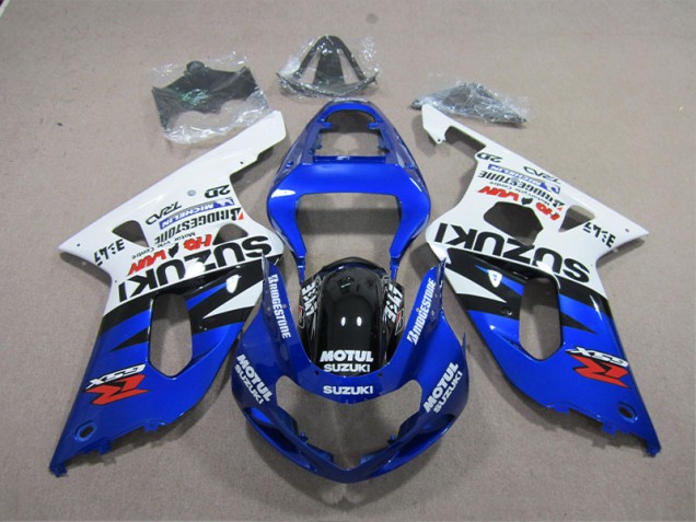 2001-2003 Blue White Motul Suzuki GSXR600 Moto Fairings UK Factory 2001-2003 Blue White Motul Suzuki GSXR600 Moto Fairings UK Factory