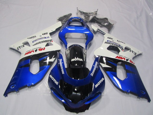 2001-2003 Blue White Motul Suzuki GSXR600 Motorcyle Fairings UK Factory 2001-2003 Blue White Motul Suzuki GSXR600 Motorcyle Fairings UK Factory