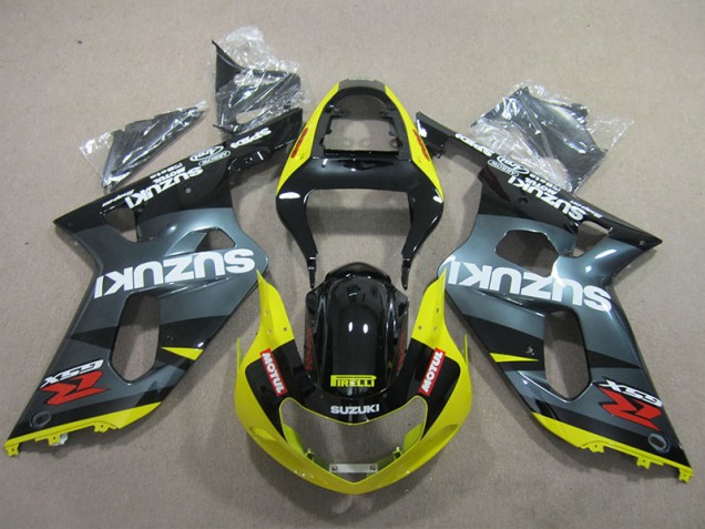 2001-2003 Black Yellow Motul Suzuki GSXR600 Motor Fairings UK Factory 2001-2003 Black Yellow Motul Suzuki GSXR600 Motor Fairings UK Factory