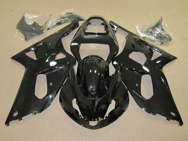 2001-2003 Black Suzuki GSXR600 Motorcycle Fairings Kit UK Factory 2001-2003 Black Suzuki GSXR600 Motorcycle Fairings Kit UK Factory