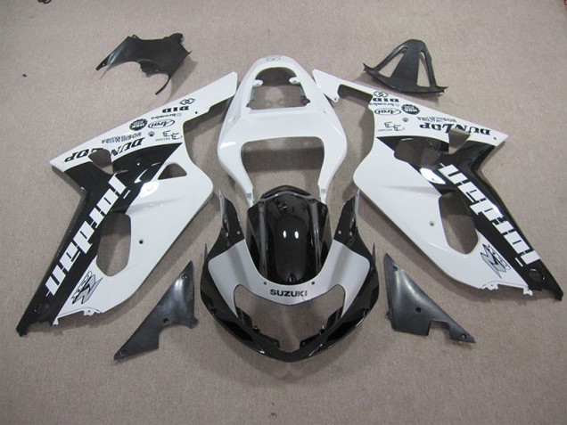 2001-2003 White Black Suzuki GSXR600 Motorbike Fairings UK Factory 2001-2003 White Black Suzuki GSXR600 Motorbike Fairings UK Factory