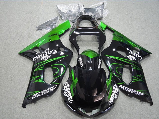 2001-2003 Black Green Corona Extra Suzuki GSXR600 Motorcycle Fairing Kits UK Factory 2001-2003 Black Green Corona Extra Suzuki GSXR600 Motorcycle Fairing Kits UK Factory