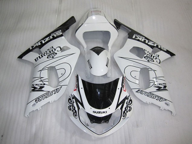 2001-2003 White Black Corona Extra Suzuki GSXR600 Bike Fairings UK Factory 2001-2003 White Black Corona Extra Suzuki GSXR600 Bike Fairings UK Factory