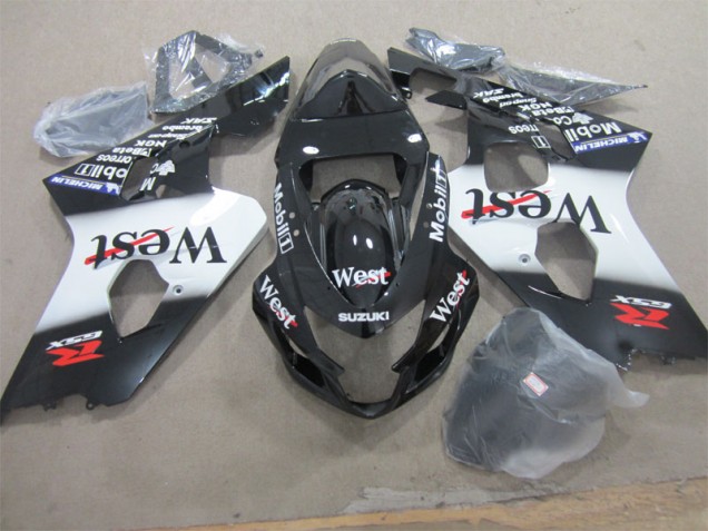 2004-2005 Black West Suzuki GSXR600 Motorcycle Fairing Kits UK Factory 2004-2005 Black West Suzuki GSXR600 Motorcycle Fairing Kits UK Factory