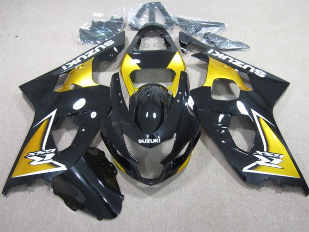 2004-2005 Black Yellow Suzuki GSXR600 Motorcycle Replacement Fairings UK Factory 2004-2005 Black Yellow Suzuki GSXR600 Motorcycle Replacement Fairings UK Factory