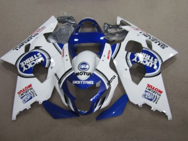 2004-2005 Blue White Lucky Strike Motul Suzuki GSXR600 Moto Fairings UK Factory