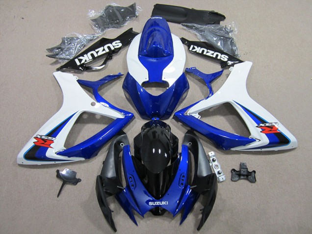 2006-2007 Blue White Suzuki GSXR600 Motorbike Fairings UK Factory 2006-2007 Blue White Suzuki GSXR600 Motorbike Fairings UK Factory