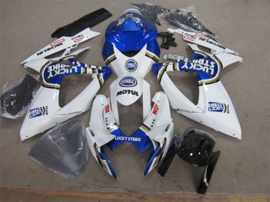 2006-2007 White Blue Lucky Strike Motul Suzuki GSXR600 Motorcycle Fairing UK Factory