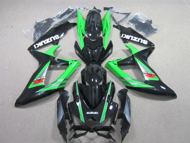 2006-2007 Black Green Suzuki GSXR600 Bike Fairings UK Factory 2006-2007 Black Green Suzuki GSXR600 Bike Fairings UK Factory