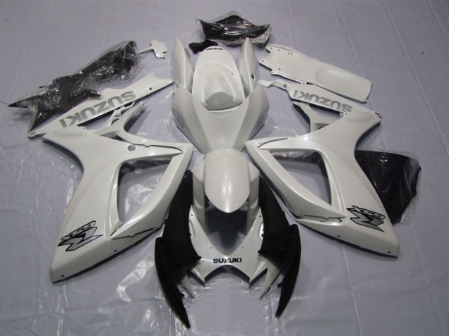 2006-2007 White Suzuki GSXR600 Motorcycle Bodywork UK Factory 2006-2007 White Suzuki GSXR600 Motorcycle Bodywork UK Factory