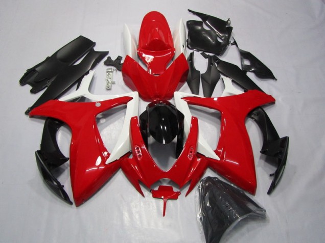 2006-2007 Red Black Suzuki GSXR600 Motorcycle Replacement Fairings UK Factory 2006-2007 Red Black Suzuki GSXR600 Motorcycle Replacement Fairings UK Factory