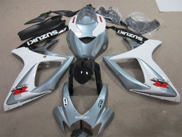 2006-2007 White Grey Suzuki GSXR600 Motorbike Fairings UK Factory 2006-2007 White Grey Suzuki GSXR600 Motorbike Fairings UK Factory