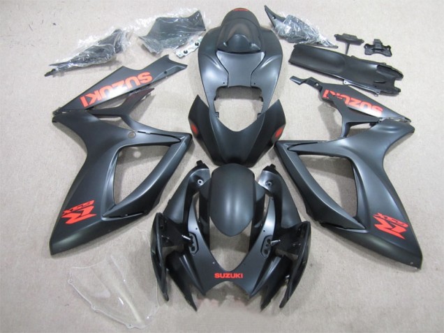 2006-2007 Black Red Decal Suzuki GSXR600 Motorcycle Fairing UK Factory 2006-2007 Black Red Decal Suzuki GSXR600 Motorcycle Fairing UK Factory