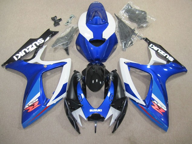 2006-2007 Blue White Suzuki GSXR600 Replacement Fairings UK Factory 2006-2007 Blue White Suzuki GSXR600 Replacement Fairings UK Factory