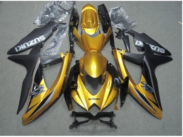2008-2010 Black Gold Suzuki GSXR600 Motor Bike Fairings UK Factory 2008-2010 Black Gold Suzuki GSXR600 Motor Bike Fairings UK Factory