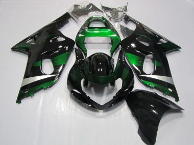 2001-2003 Black Green Suzuki GSXR750 Motorcycle Fairing UK Factory