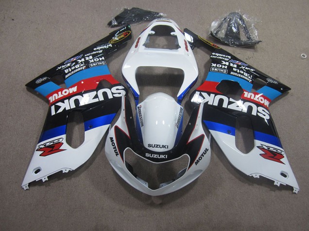2001-2003 White Blue Red Motul Suzuki GSXR750 Motorbike Fairing UK Factory 2001-2003 White Blue Red Motul Suzuki GSXR750 Motorbike Fairing UK Factory