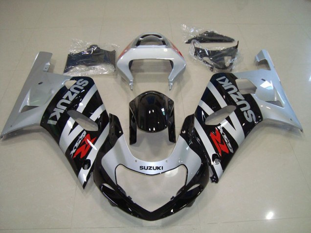 2001-2003 Black Silver Suzuki GSXR750 Replacement Motorcycle Fairings UK Factory 2001-2003 Black Silver Suzuki GSXR750 Replacement Motorcycle Fairings UK Factory