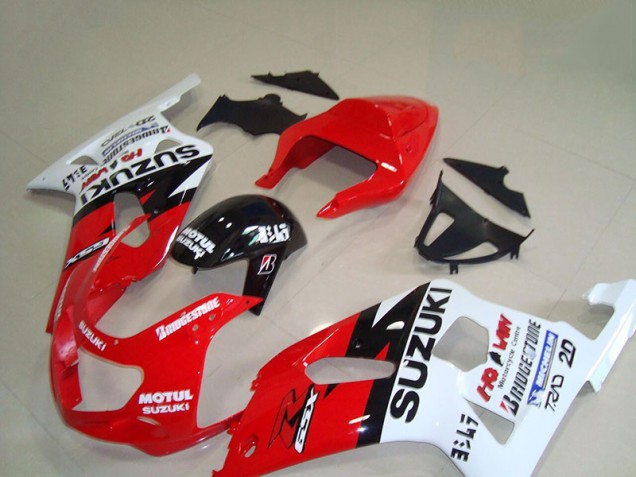 2001-2003 Red White Motul Suzuki GSXR750 Motorcycle Replacement Fairings UK Factory 2001-2003 Red White Motul Suzuki GSXR750 Motorcycle Replacement Fairings UK Factory