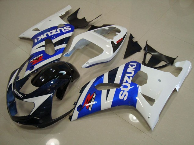 2001-2003 Blue White Suzuki GSXR750 Replacement Fairings UK Factory 2001-2003 Blue White Suzuki GSXR750 Replacement Fairings UK Factory