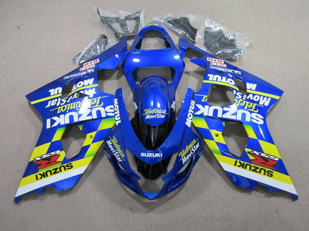 2004-2005 Blue Telefunica Movistar Motul Suzuki GSXR750 Motorcycle Fairings Kit UK Factory