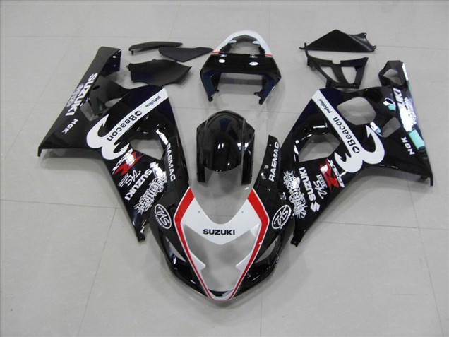 2004-2005 Black Red Beacon Suzuki GSXR750 Motorbike Fairings UK Factory 2004-2005 Black Red Beacon Suzuki GSXR750 Motorbike Fairings UK Factory