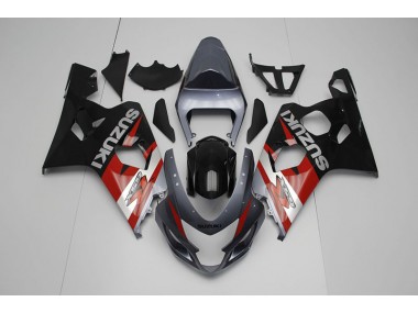 2004-2005 Black Red Suzuki GSXR750 Bike Fairings UK Factory