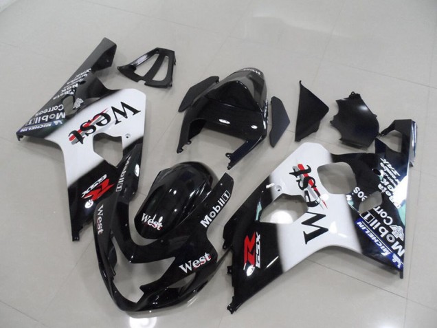 2004-2005 Black West Suzuki GSXR750 Bike Fairing Kit UK Factory 2004-2005 Black West Suzuki GSXR750 Bike Fairing Kit UK Factory