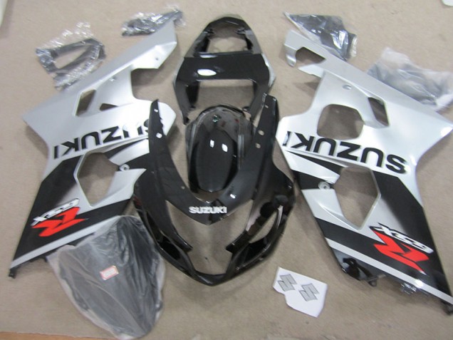 2004-2005 Black White Suzuki GSXR750 Motorbike Fairing Kits UK Factory 2004-2005 Black White Suzuki GSXR750 Motorbike Fairing Kits UK Factory