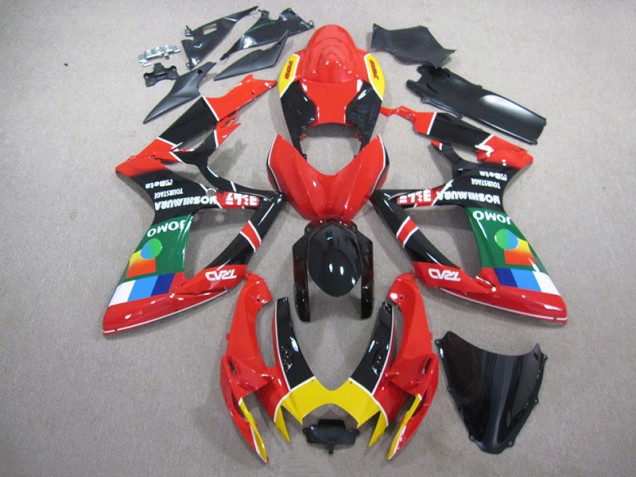 2006-2007 Red Black Green Suzuki GSXR750 Replacement Fairings UK Factory 2006-2007 Red Black Green Suzuki GSXR750 Replacement Fairings UK Factory