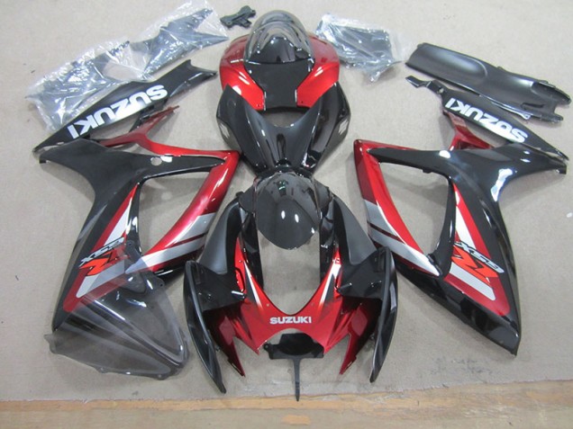 2006-2007 Black Red Suzuki GSXR750 Motorcycle Fairing UK Factory 2006-2007 Black Red Suzuki GSXR750 Motorcycle Fairing UK Factory