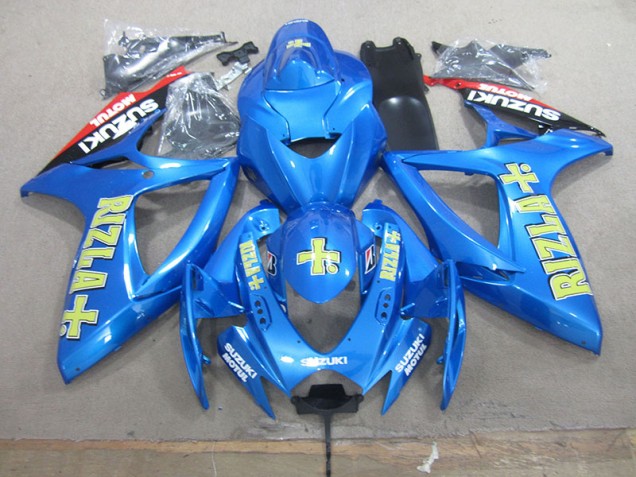 2006-2007 Blue Yellow Rizla Suzuki GSXR750 Bike Fairings UK Factory 2006-2007 Blue Yellow Rizla Suzuki GSXR750 Bike Fairings UK Factory