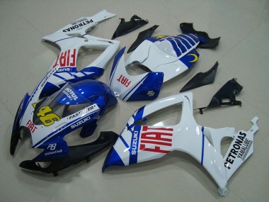 2006-2007 White Blue Fiat 46 Suzuki GSXR750 Motor Bike Fairings UK Factory