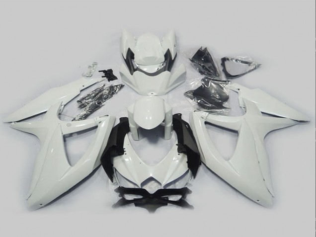 2008-2010 White Suzuki GSXR750 Motorcycle Fairing Kits UK Factory 2008-2010 White Suzuki GSXR750 Motorcycle Fairing Kits UK Factory