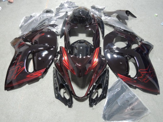 2008-2019 Black Red Suzuki GSXR1300 Hayabusa Motor Fairings UK Factory 2008-2019 Black Red Suzuki GSXR1300 Hayabusa Motor Fairings UK Factory