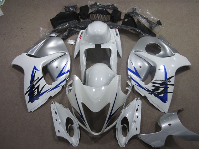 2008-2019 White Blue Suzuki GSXR1300 Hayabusa Motorcycle Fairings UK Factory 2008-2019 White Blue Suzuki GSXR1300 Hayabusa Motorcycle Fairings UK Factory