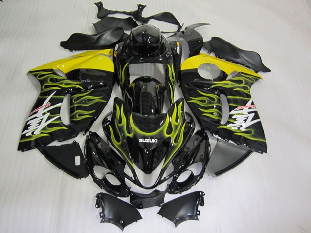 2008-2019 Black Yellow Flame Suzuki GSXR1300 Hayabusa Motorcycle Fairing Kits UK Factory 2008-2019 Black Yellow Flame Suzuki GSXR1300 Hayabusa Motorcycle Fairing Kits UK Factory
