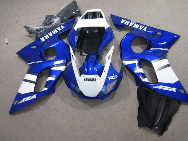 1998-2002 Blue White Yamaha YZF R6 Replacement Fairings UK Factory 1998-2002 Blue White Yamaha YZF R6 Replacement Fairings UK Factory