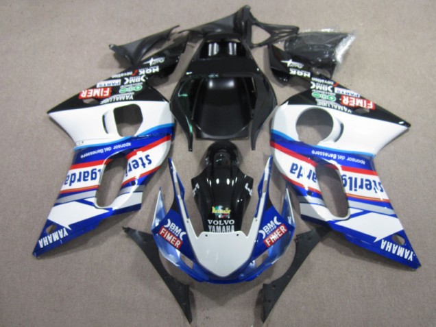 1998-2002 BM FIMER VOLVO Blue White Black Yamaha YZF R6 Motor Fairings UK Factory 1998-2002 BM FIMER VOLVO Blue White Black Yamaha YZF R6 Motor Fairings UK Factory