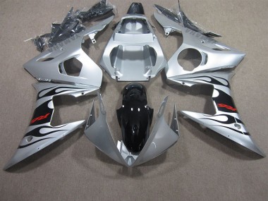 2003-2005 Silver Black Red Decal Yamaha YZF R6 Motorbike Fairing UK Factory