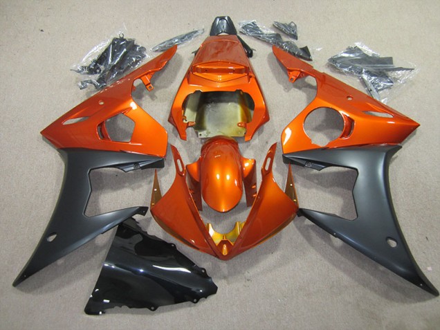 2003-2005 Orange Black Yamaha YZF R6 Motorbike Fairing Kits UK Factory 2003-2005 Orange Black Yamaha YZF R6 Motorbike Fairing Kits UK Factory