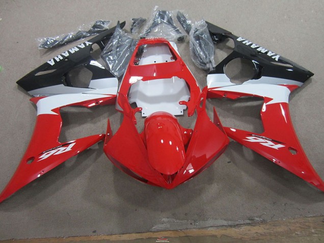 2003-2005 Red White Yamaha YZF R6 Motorcycle Fairings UK Factory 2003-2005 Red White Yamaha YZF R6 Motorcycle Fairings UK Factory