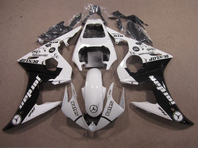 2003-2005 White Black Yamaha YZF R6 Motorbike Fairings UK Factory 2003-2005 White Black Yamaha YZF R6 Motorbike Fairings UK Factory